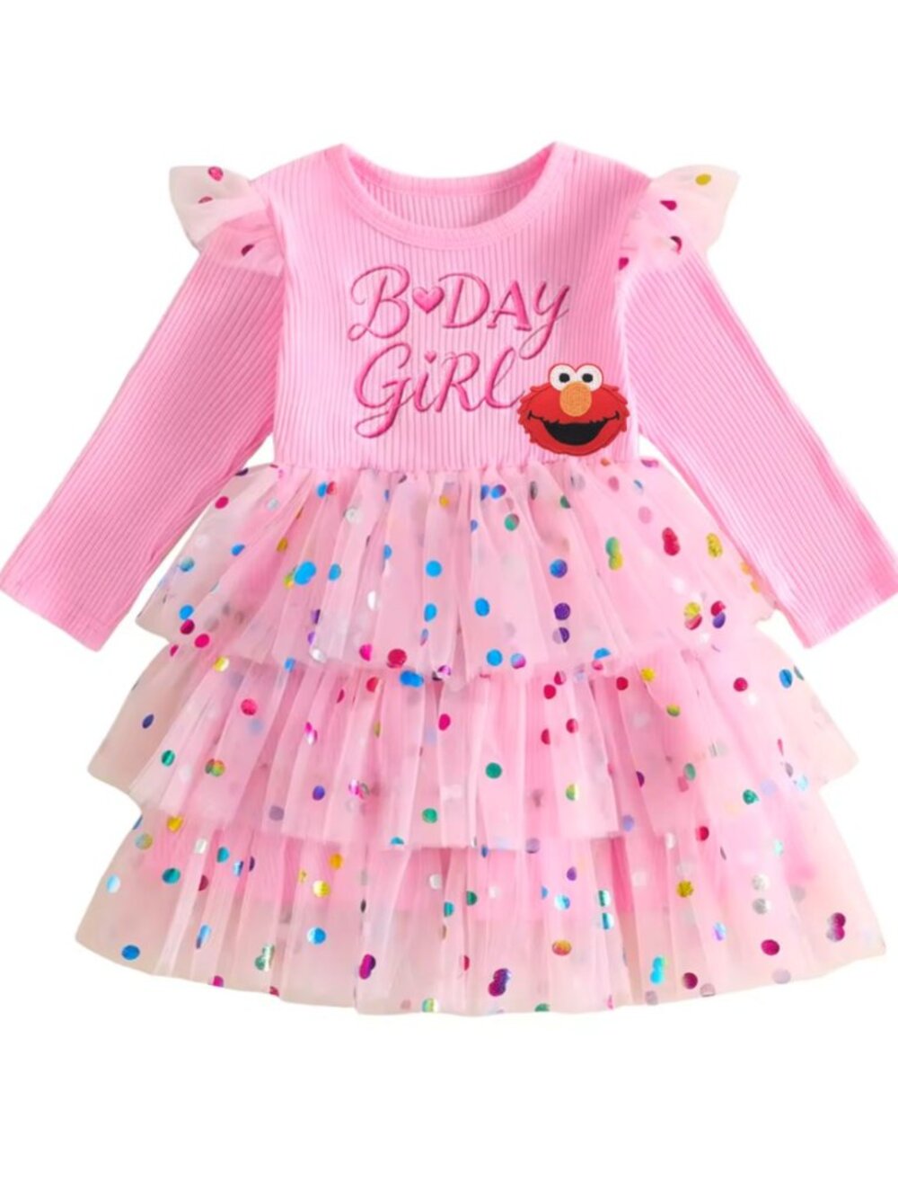 Elmo Girl Dress Sesame Street Birthday Elmo Outfit Elmo Clothes Long Sleeve